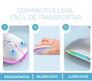 Mouse Sem Fio Recarregável | Via Wireless e com Led