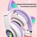 Fone de Ouvido Orelhinhas de Gato Bluetooth | Estilo, som e diversão