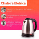 Chaleira Elétrica Inox Prateada 1.8 Litros