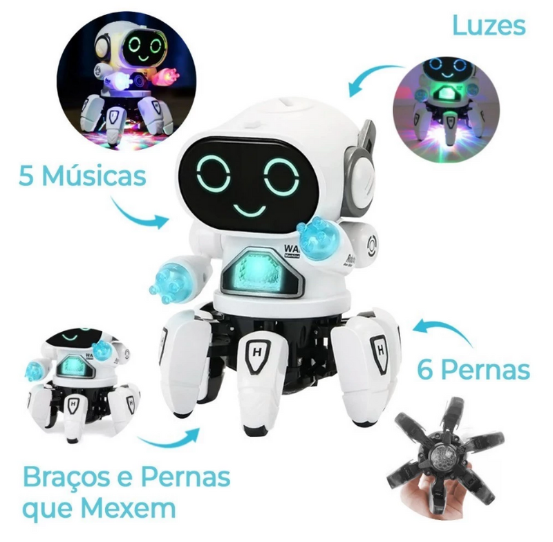 Robô Max Dancing | Som, luz e movimento