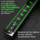 Trena Métrica Fita 10M Fluorescente